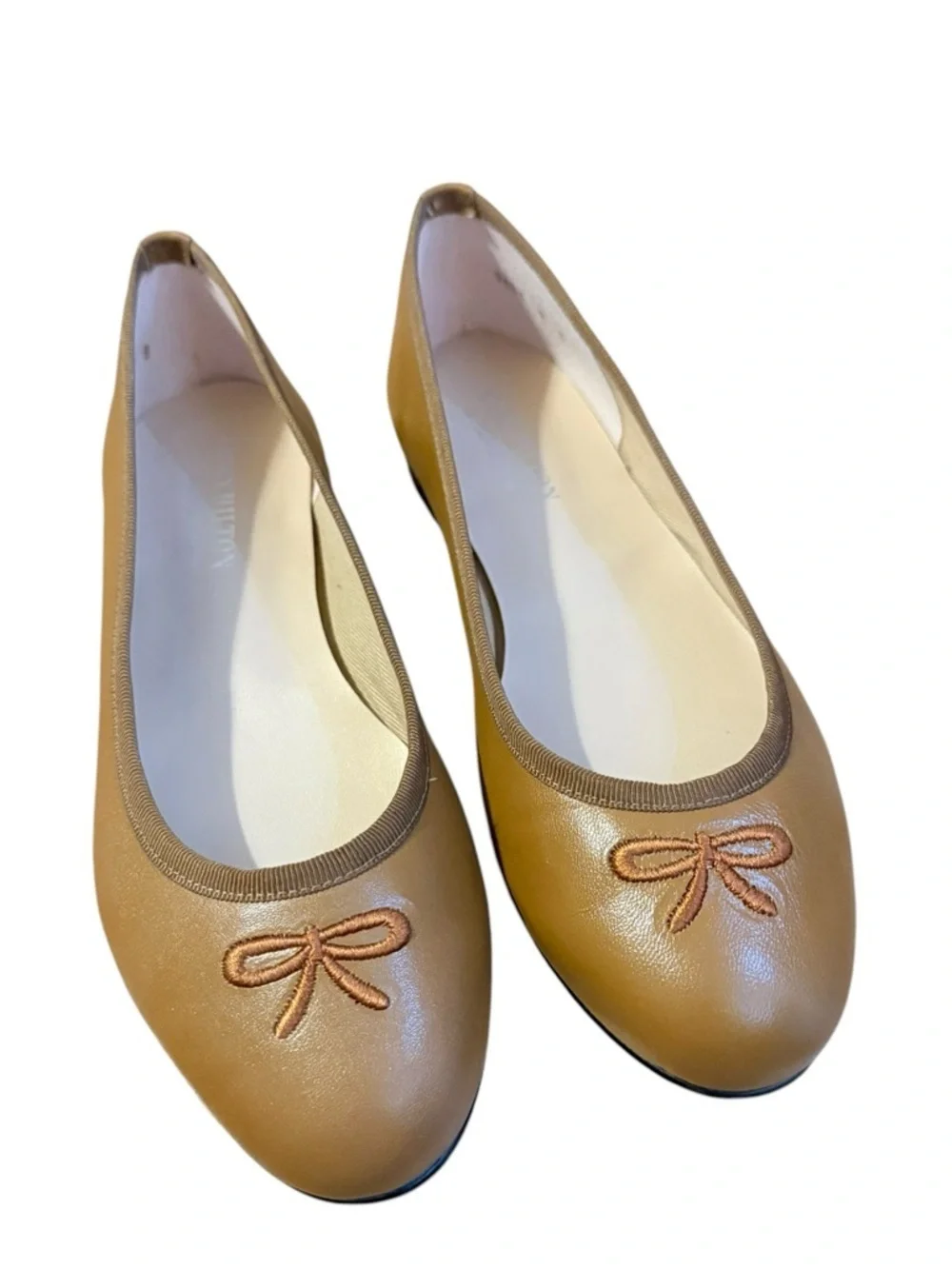 French Sole NEW Brown Kathy Praline Leather Ballet Flats Size 8